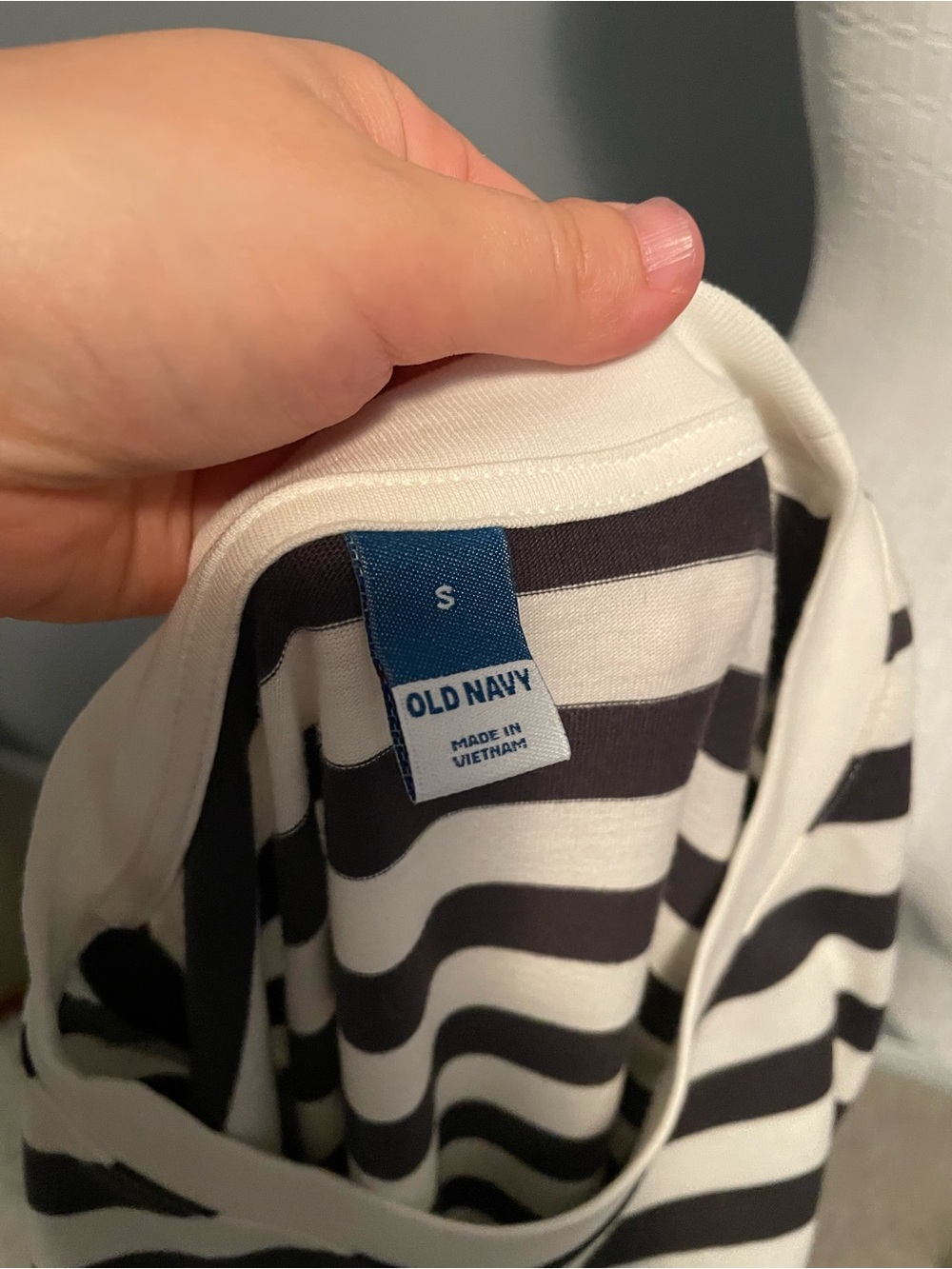 NWT Old Navy Striped Black and Grey Crewneck Women’s T- Shirt Dress - Picture 11 of 11